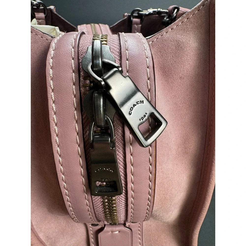 Coach 1941 Rogue 31 Dusty Rose Pink Glovetanned Pebble Leather Satchel 23755